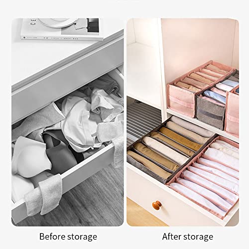 Next Me-3Pcs Wardrobe Clothes Organizer-Dresser Drawer Organizers-Closet Organizer, Organizer Drawers for Dresser Drawers-Clothing storage-Foldable Clothing Organizers for bedroom (Grey)