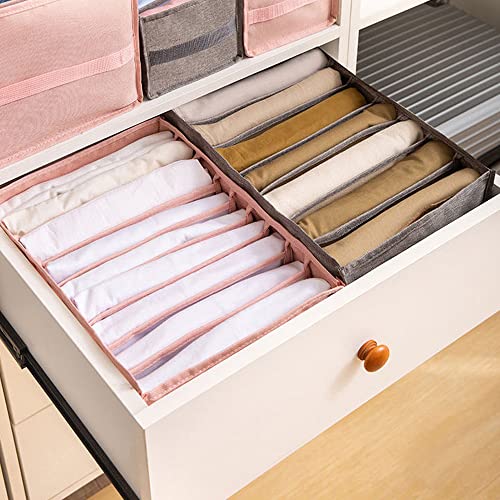 Next Me-3Pcs Wardrobe Clothes Organizer-Dresser Drawer Organizers-Closet Organizer, Organizer Drawers for Dresser Drawers-Clothing storage-Foldable Clothing Organizers for bedroom (Grey)