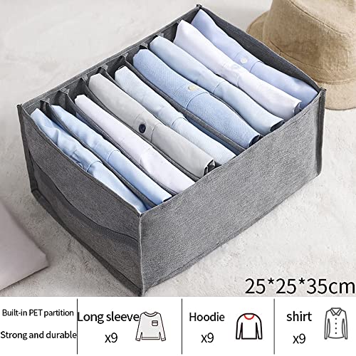 Next Me-3Pcs Wardrobe Clothes Organizer-Dresser Drawer Organizers-Closet Organizer, Organizer Drawers for Dresser Drawers-Clothing storage-Foldable Clothing Organizers for bedroom (Grey)