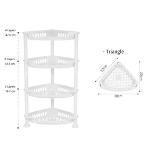 3, 4, 5-tier shower caddy bathroom organizer | Corner shelf for bathroom accessories | Plastic Rustproof Standing Shower Rack with Drain Holes (4-Tier)