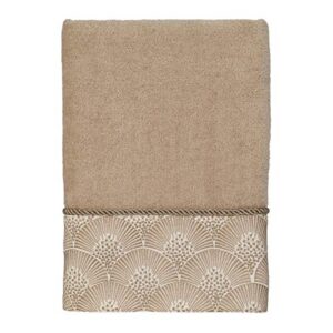 avanti linens - hand towel, soft & absorbent cotton towel (deco shell collection, rattan)