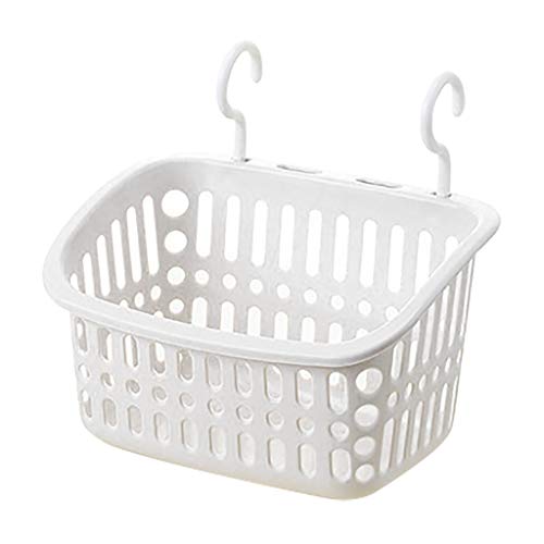 Onlyliua Plastic Hanging Shower Basket With Hook, Shower Shelf Wall Mounted, For For Bathroom Kitchen, Pantry, Bathroom, Dorm Room, Office Storage Holde