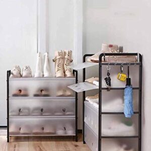 MFCHY Simple Dormitory Bedroom Space Multi-Layer Shoe Rack Multi-Function Household Dust-Proof Artifact Storage Shoes Rack