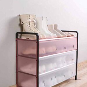 MFCHY Simple Dormitory Bedroom Space Multi-Layer Shoe Rack Multi-Function Household Dust-Proof Artifact Storage Shoes Rack