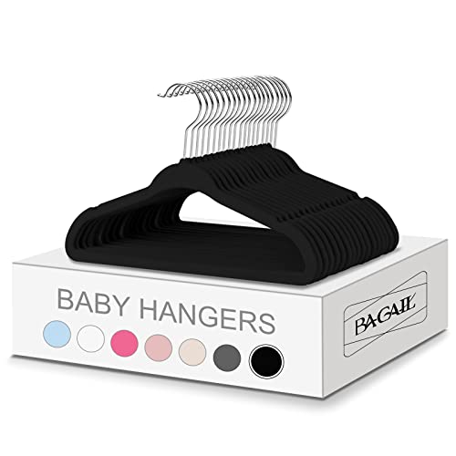 BAGAIL Pack of 100 Velvet Hangers(50 Pink & 50 Black)