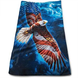 msguide american eagle hand towels for bathroom clearance decor face towels microfiber towels soft fingertip towel for gym yoga spa pool sport hotel