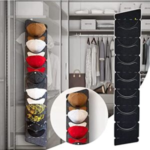 Hat Rack for Baseball Caps, 7 Pockets for Hat Organizer, Cap Display Rack, Hanging Hat Organizer to Keep Hat Shape, Hat Organizer Storage