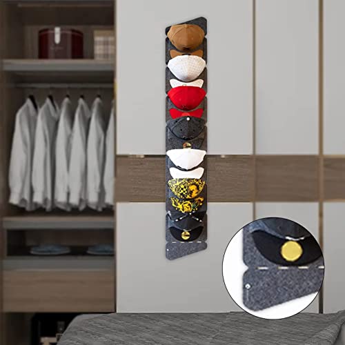 Hat Rack for Baseball Caps, 7 Pockets for Hat Organizer, Cap Display Rack, Hanging Hat Organizer to Keep Hat Shape, Hat Organizer Storage