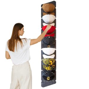 Hat Rack for Baseball Caps, 7 Pockets for Hat Organizer, Cap Display Rack, Hanging Hat Organizer to Keep Hat Shape, Hat Organizer Storage