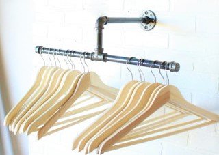 20" Urban Industrial Pipe Wall Rack - Clothing Rack, Closet Organization, Retail Display