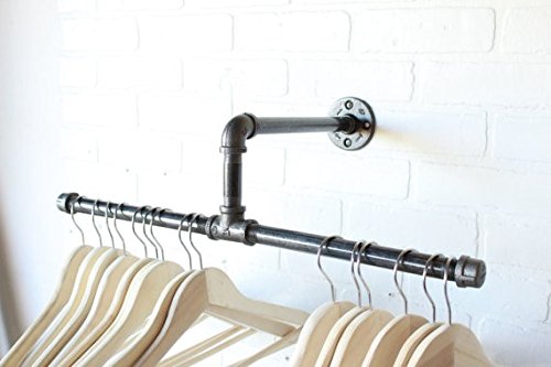 20" Urban Industrial Pipe Wall Rack - Clothing Rack, Closet Organization, Retail Display