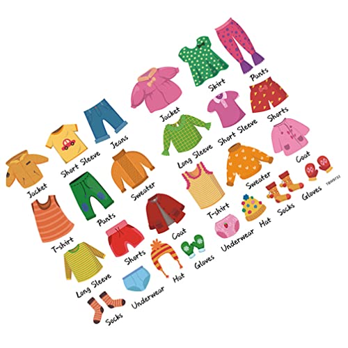 STOBOK Kids Room Decor 1 Set Clothing Sort Stickers Removable Clothes Classification Label Wardrobe Drawer Organizing Label Removable Dresser Clothing Decals Stickers for Kids Adults White Drawer