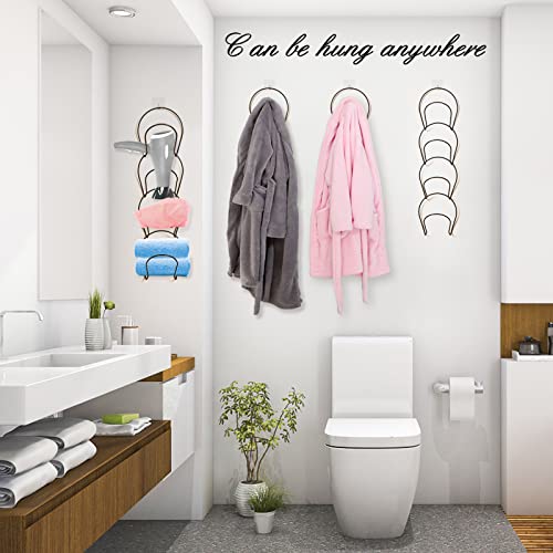 KALYLOC 15 Pack Hat Rack Hanger Holder Organizer, Hanging Wigs Rack Baseball Caps Storage, Scarves Handbags Towels Clothes Ties Over Door Wall Mounted Hook Black (Black)