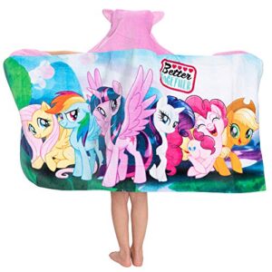 My Little Pony Bath/Pool/Beach Soft Cotton Terry Hooded Towel Wrap, 24 in x 50 in, By Franco Kids