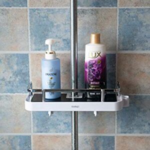 YunNasi Tension Rod Corner Shower Caddy Pole Shower Rack Shower Shelf Baskets for Shampoo Conditioner Soap