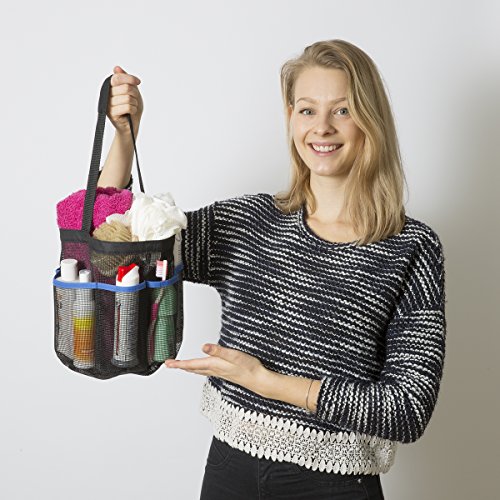 Shower Tote - ShowerMade Premium Quality Shower Caddy The Strongest Quick Dry Bag for your Washroom Accessories - Perfect Hanging Caddy for College, Dorm or Gym - Portable for Camping and Travelling