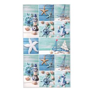 sea theme lighthouse sailing boats and marine hand towels summer face towel soft guest towel portable kitchen tea dish towels washcloths bathroom decor housewarming gifts 15.7" x 27.5"