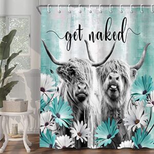 Bcsewcg Get Naked Shower Curtain and Bath Mat Set