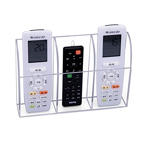 Air Acrylic Remote Holder Mount Control TV Conditioner Organizer Wall TV Housekeeping & Organizers Clothes Storage Bags with Zipper