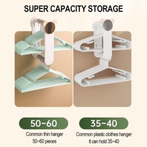 2023 New Cartoon Hanger Organizer, Multifunctional Clothes Hanger Hook Wall Mounted Storage Rack, Clothes Hanger Storage Tool Large Capacity ​Telescopic Storage Hook for Home Garments Hangers (White)