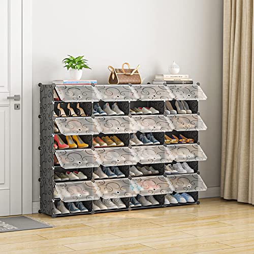 KOUSI Portable 64 Pair Tower Shelf Storage Cabinet Stand Expandable