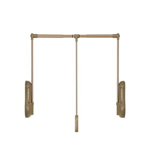 pull down closet rod, pneumatic buffer system pull down hanger rod, adjustable 51-115 cm closet pull down rods hanger, wall mounting closet pole (color : gold, size : 65-85cm)