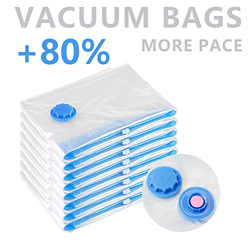 Lucky Monet 10 Pack Vacuum Storage Bags 32" x 40", Space Saver Compression Bags Vacuum Seal Bags for Clothing Comforters Blankets Travel