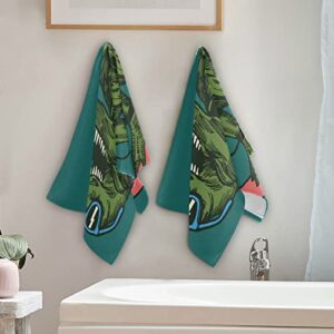 Dinosaur Kids Hand Towels Bath Towel 2Pcs 28x14 Inches Towel for Childrens Gift