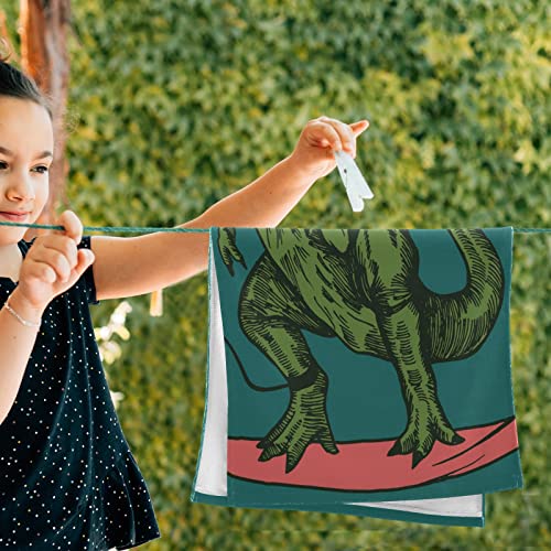 Dinosaur Kids Hand Towels Bath Towel 2Pcs 28x14 Inches Towel for Childrens Gift