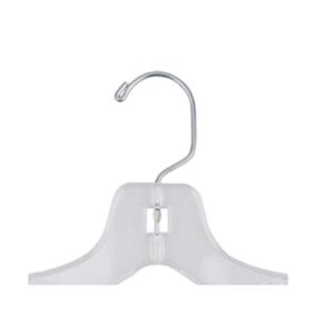 NAHANCO 414RC Plastic Coordinate Hanger, Heavy Duty, 14", Clear (Bulk Pack of 100)