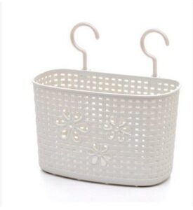 laat1pcs storage basket plastic hanging shower basket with hook for bathroom shampoo kitchen shampoo cosmetics food vegetable hanging organizer holder