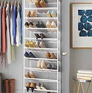 Whitmor Spacemaker 10-Tier Tower & White 36-Pair Over The Door Shoe Organizer