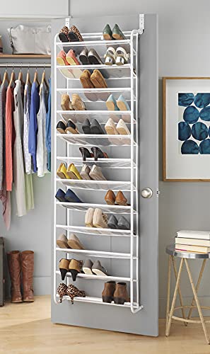 Whitmor Spacemaker 10-Tier Tower & White 36-Pair Over The Door Shoe Organizer