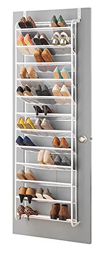 Whitmor Spacemaker 10-Tier Tower & White 36-Pair Over The Door Shoe Organizer