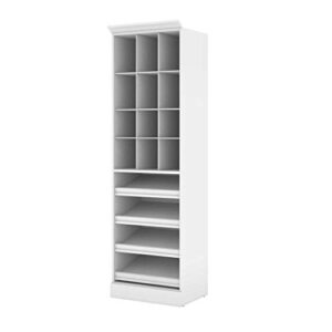 bestar versatile 25” closet organizer in white