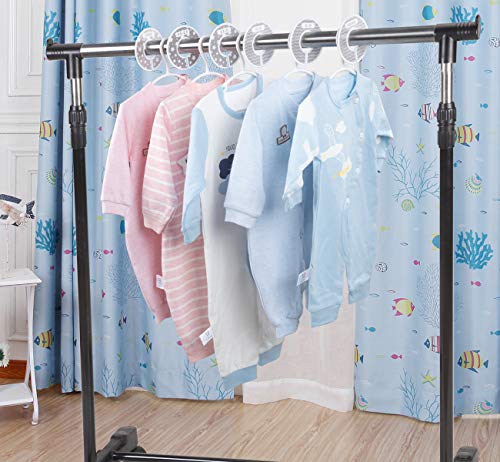 Lemonfilter Toddler Hangers with Baby Closet Dividers, 36 Pack Baby Hangers for Nursery Infant Clothes, Ultra Thin Space Saving White Hangers with 8 Wardrobe Hanger Dividers from Newborn to Toddlers