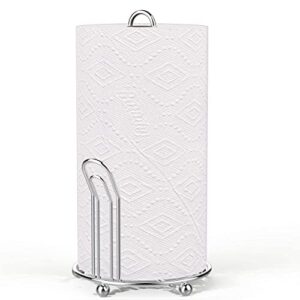 Simple Houseware Bathroom Hanging Shower Head Caddy Organizer + Paper Towel Holder, Chrome