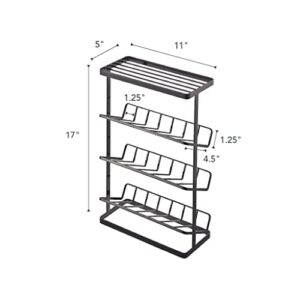 Yamazaki Home Dispenser Free Standing Shower Caddy-Bathroom Organizer Storage Holder | Steel, One Size, Black