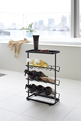 Yamazaki Home Dispenser Free Standing Shower Caddy-Bathroom Organizer Storage Holder | Steel, One Size, Black