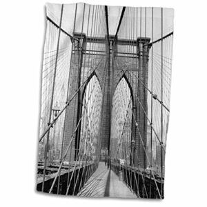 3d rose brooklyn bridge 1948 new york twl_191700_1 towel, 15" x 22"