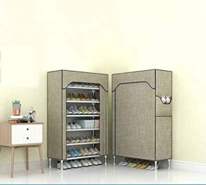 anmmber dust resistance lattices non-woven fabric shoe rack shoe tower storage organizer cabinet stock (color : e)