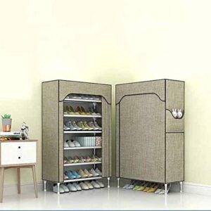 ANMMBER Dust Resistance Lattices Non-Woven Fabric Shoe Rack Shoe Tower Storage Organizer Cabinet Stock (Color : E)