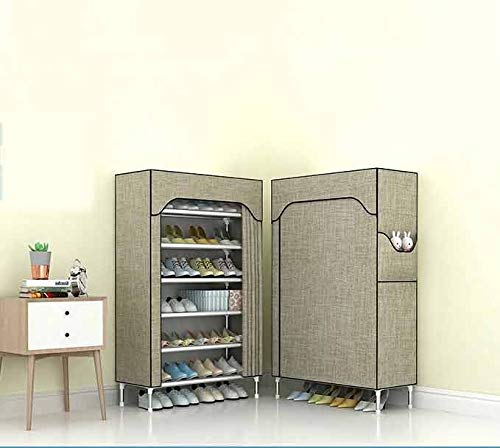 ANMMBER Dust Resistance Lattices Non-Woven Fabric Shoe Rack Shoe Tower Storage Organizer Cabinet Stock (Color : E)