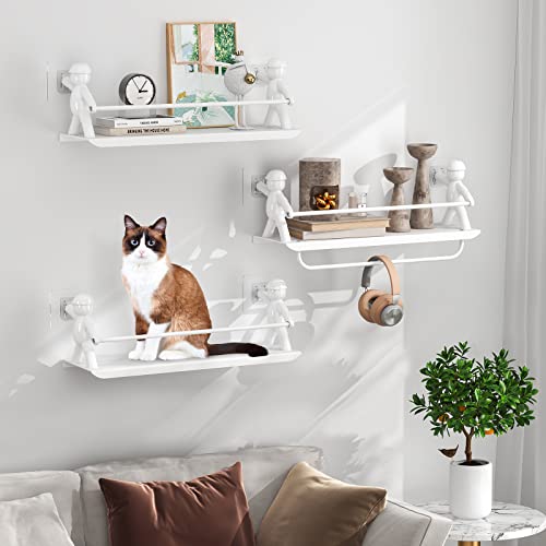 Shower Caddy Organizer Shelf Basket With Towel Rack,DUSASA No Drilling Traceless Adhesive Bathroom Shelf Storage Organizer for Bathroom,Lavatory,Washroom, Restroom,Shower,Toilet,Kitchen-2 Pack (White)