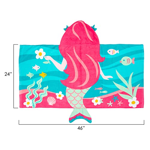 Stephen Joseph girls HOODED TOWEL, Mermaid, 46 X24 US