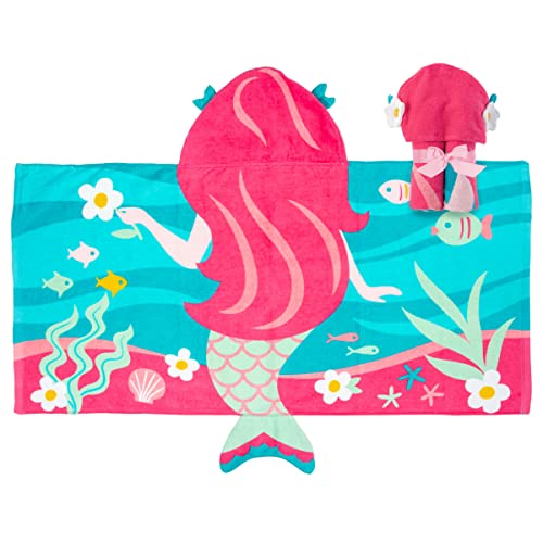 Stephen Joseph girls HOODED TOWEL, Mermaid, 46 X24 US