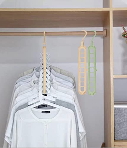 XINYIDAO 6 Pcs Magic Hanger Organizer, with 9 Slots, Multifunctional Storage Hanger, Non-Slip Hangers, Cascading Hangers, Closet Organizers and Storage