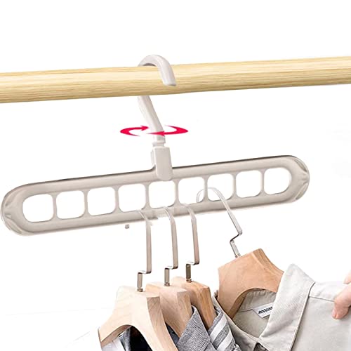 Space Saving Hangers | Multifunctional Shirt Hangers Space Saving | Closet Accessories Coat Closet Organizers and Storage with 9 Holes for Heavy Clothes Moluo