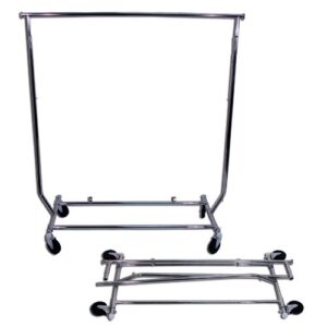 collapsible rolling garment clothing rack