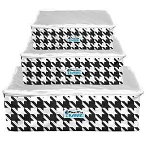 planet wise packing cube - medium - houndstooth tour